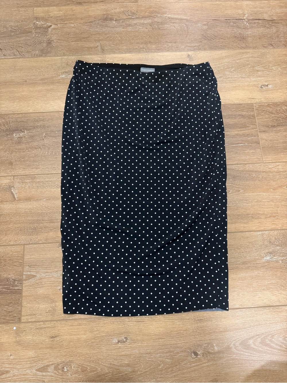 Vince Camuto Black Pencil Skirt with White Polka Dots